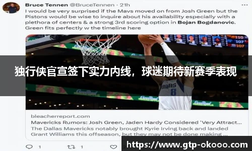 独行侠官宣签下实力内线，球迷期待新赛季表现